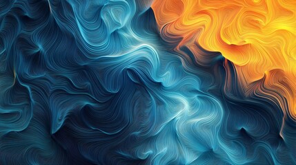 Poster - Abstract background flowing lines creating colorful pattern