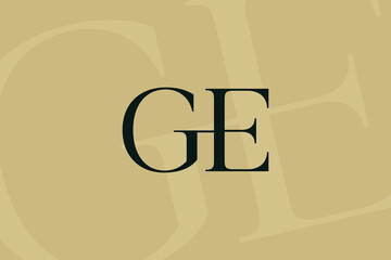 Wall Mural - ge or eg letter logo icon design. classic style luxury initials monogram.