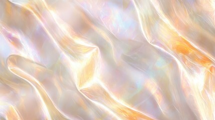 Wall Mural - Fluid marble wallpaper with opal and amber tones in soft backdrop