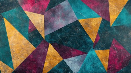 Wall Mural - vibrant cubist wallpaper with dynamic geometry and polished backdrop