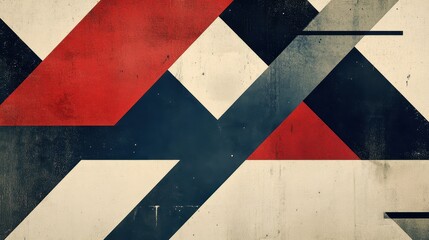 Wall Mural - Muted Bauhaus wallpaper with sharp-edged modernist contrast