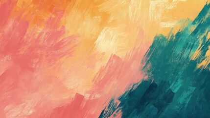 Wall Mural - Golden and radiant tones in a smooth Fauvist wallpaper