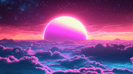 Wall Mural - electric hues swirl over canvas in this vaporwave wallpaper