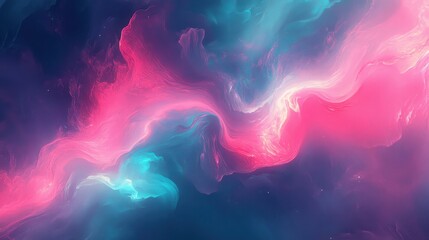 Wall Mural - Glowing vaporwave background with surreal smooth gradients
