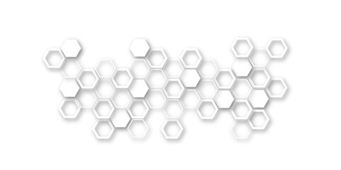 Wall Mural - An Elegant and Abstract Visualization of Technological Innovation Through a Honeycomb-Inspired Geometric Pattern of Hexagons Representing Molecular Networks in a Clean, Minimalist Style