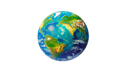 earth globe on white background