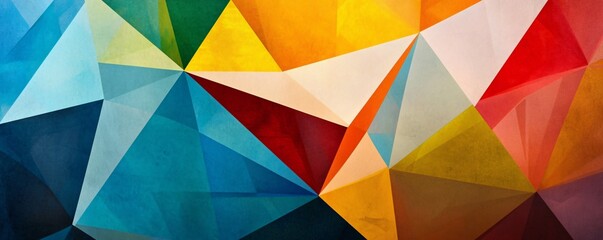 Poster - Abstract background with a textured surface formed by colorful triangles