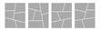 © Nataliia - Set of collage grid manga comic storyboard layout panel blank template. Empty page frame for comic book, photo collage, poster, flyer. Vector illustration