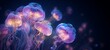 © Tom - abstrak mozaic color of seahorse jellyfish in darkness, ai generative