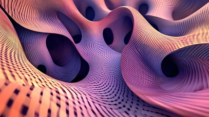 Fototapete - Abstract background forming an organic shape with swirls and holes
