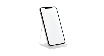 blank smartphone screen on stand