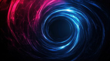 Wall Mural - Vibrant Abstract Swirl with Blue and Pink Light Effects in a Dark Background