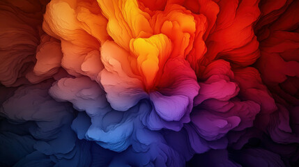 Wall Mural - vibrant abstract flowing patterns with orange, red, purple, and blue shades in fluid design