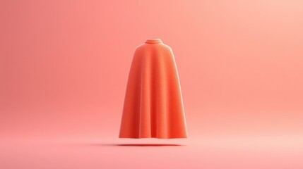 Wall Mural - single object dressed for fancy costume party centered and isolated stands on smooth solid color bac