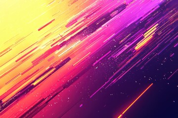 Wall Mural - vibrant abstract background with lines in purple and yellow tones