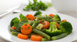 © DIAN - Delicious Steamed Vegetable Medley Plated Elegantly For A Nutritious Meal