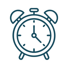 Aufkleber - Alarm Clock with Timer Icon Representing Time Management and Alerts