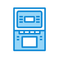 Poster - ATM Banking Machine Icon Representing Financial Transactions