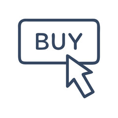 Poster - Buy Button with Cursor Icon Representing Online Purchase and Shopping