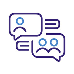 Fototapete - Chat Bubbles Icon Representing Team Communication and Messaging