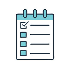 Aufkleber - Checklist Notepad with Priorities Icon Representing Task Management and Organization