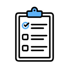 Poster - Clipboard with Checklist Icon Representing Task Completion or To-Do Management