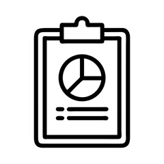 Poster - Clipboard with Pie Chart Icon Representing Data Analysis or Business Report