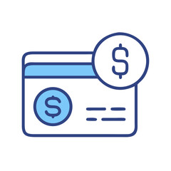 Poster - Credit Card with Dollar Icon Representing Payment Method or Financial Transaction