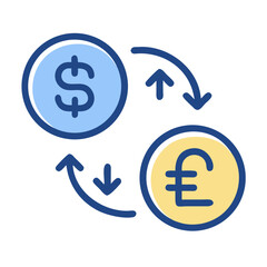 Poster - Currency Exchange Icon Representing Foreign Money Conversion or International Finance