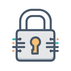 Poster - Digital Padlock for Security Icon Representing Online Protection or Data Privacy