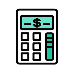Fototapete - Financial Calculator Device Icon Representing Accounting and Financial Analysis