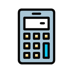 Poster - Financial Calculator Device Icon Representing Accounting and Financial Analysis