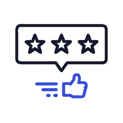 Aufkleber - Five-Star Customer Review Icon Representing High Rating and Customer Satisfaction
