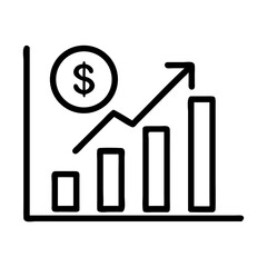 Poster - Growth Graph with Dollar Icon Representing Financial Growth and Investment