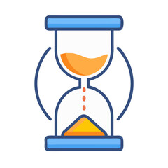 Aufkleber - Hourglass Time Tracker Icon Representing Time Management and Productivity