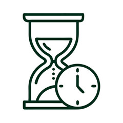 Aufkleber - Hourglass Time Tracker Icon Representing Time Management and Productivity