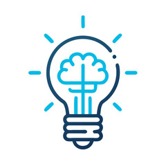 Aufkleber - Lightbulb with Chart Icon Representing Data-Driven Insights and Business Strategy
