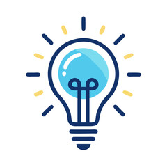 Aufkleber - Lightbulb with Chart Icon Representing Data-Driven Insights and Business Strategy
