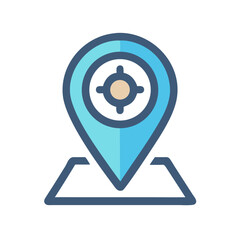 Poster - Location Pin Icon Representing Travel Destination and Map Navigation