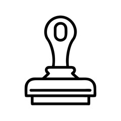 Poster - Notary Stamp for Official Documents Icon Representing Legal Approval and Certification