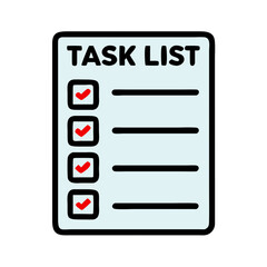 Poster - Numbered Task List Icon Representing Organized To-Do List and Task Management