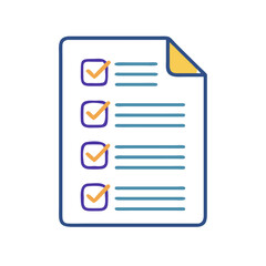 Aufkleber - Paper Sheet with Checklist Icon Representing Task Management and To-Do List