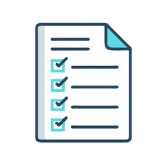 Aufkleber - Paper Sheet with Checklist Icon Representing Task Management and To-Do List