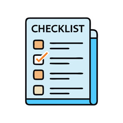 Aufkleber - Paper Sheet with Checklist Icon Representing Task Management and To-Do List