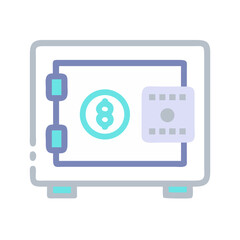 Poster - Safe Box Icon Representing Financial Security and Asset Protection