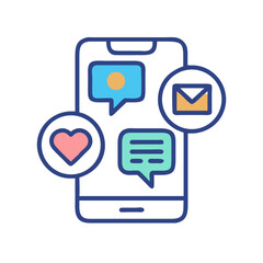 Poster - Social Media Engagement App Icon Representing Online Interaction and User Activity