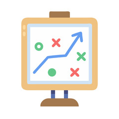 Poster - Strategy Board Icon Representing Business Planning and Tactical Execution