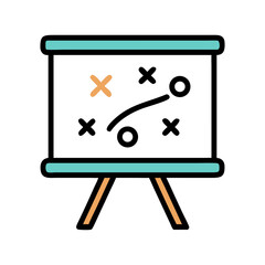 Poster - Strategy Whiteboard Plan Icon Representing Business Planning and Tactical Development