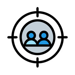 Poster - Target with User Icon Representing Audience Targeting and Marketing Focus