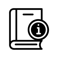 Aufkleber - Book with Info Symbol Icon Representing Printed Educational Resource